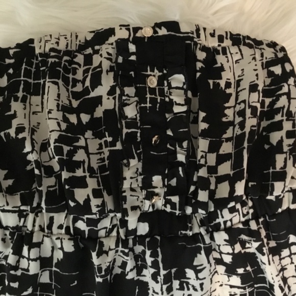 Mind Code Black and White Multi Bandeau Dress - Picture 2 of 5